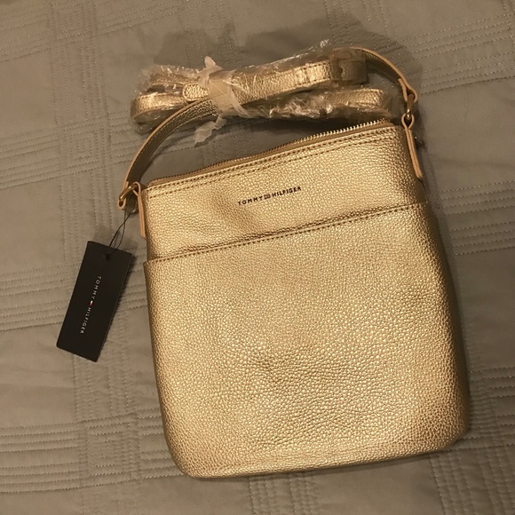 Gold Tommy Hilfiger Crossbody Bag - Picture 1 of 3